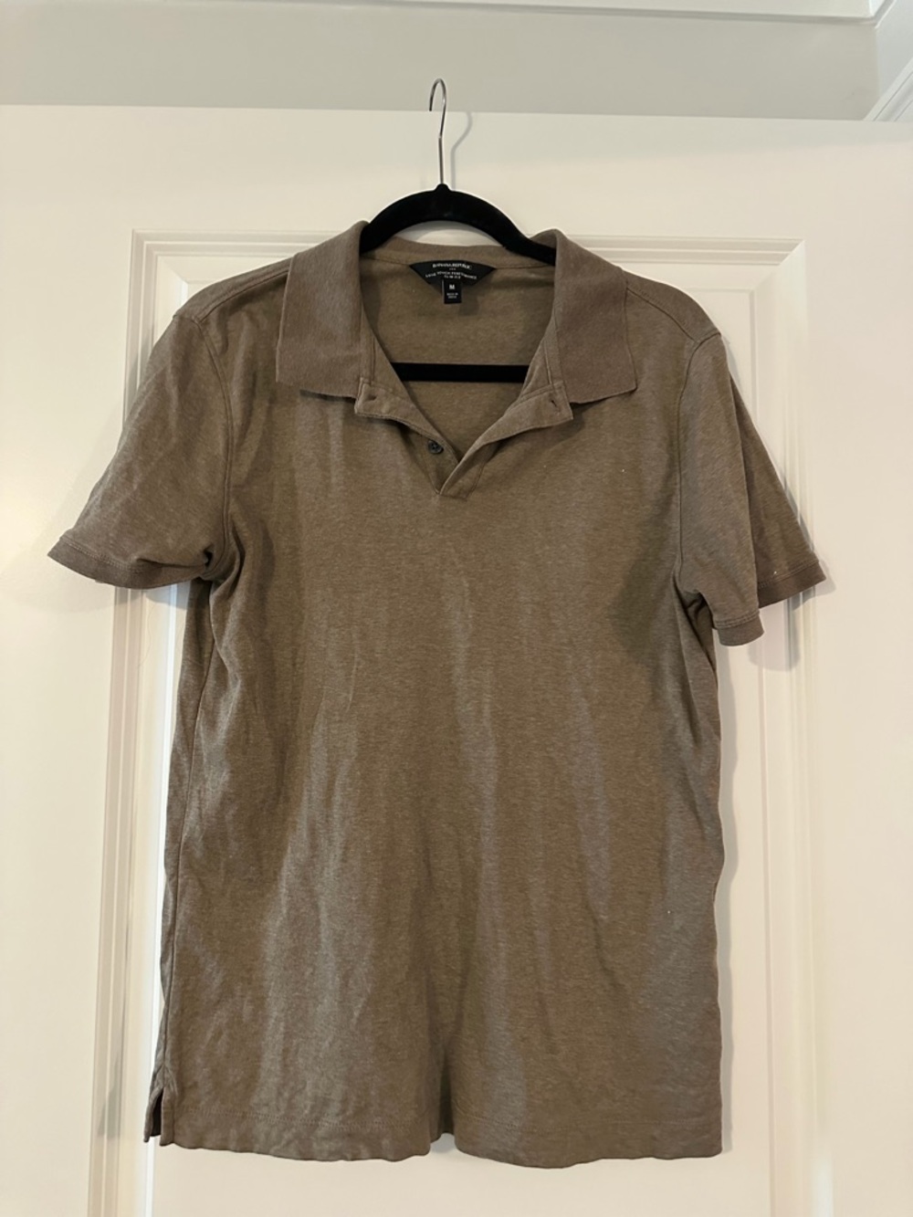 Banana Republic Taupe Short Sleeve Polo